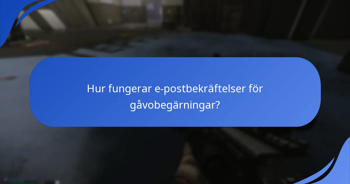 Hur fungerar e-postbekräftelser för gåvobegärningar?