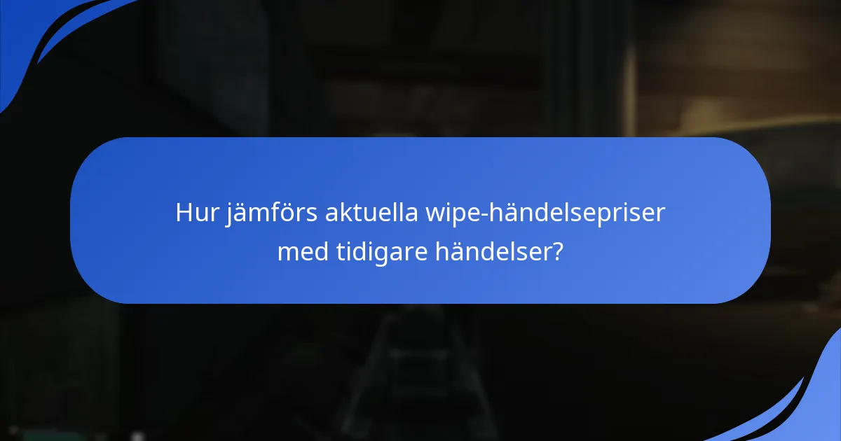 Hur jämförs aktuella wipe-händelsepriser med tidigare händelser?
